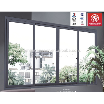 Horizontale Schiebe Glas Fenster mit Aluminium Alloy Frame Guangzhou Lieferanten